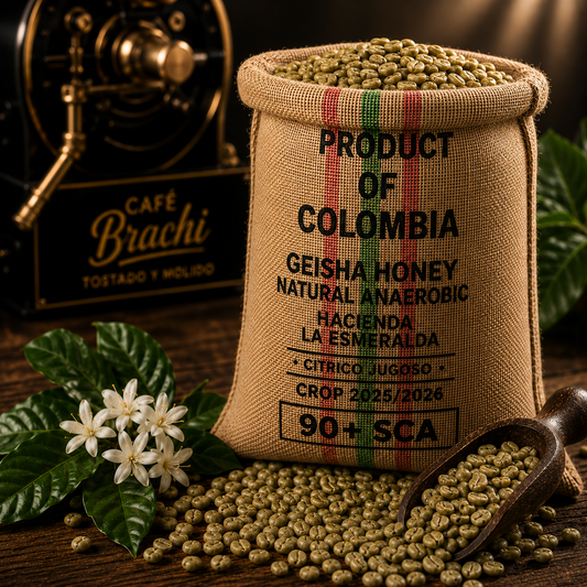 Cafe Verde de Especialidad de Competición Colombia Geisha Natural