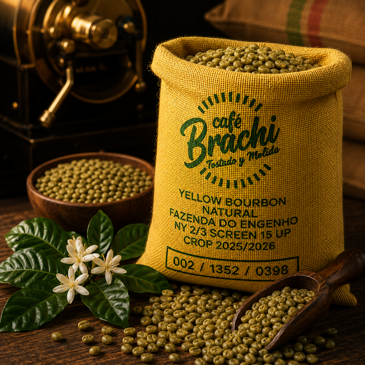 Cafe Verde de Especialidad Brasil Microlote Engenho