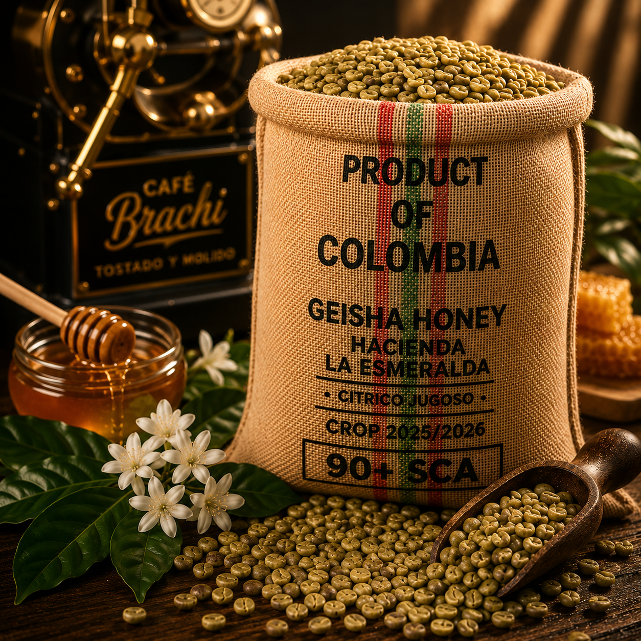 Cafe Verde de Especialidad de Competición Geisha Honey